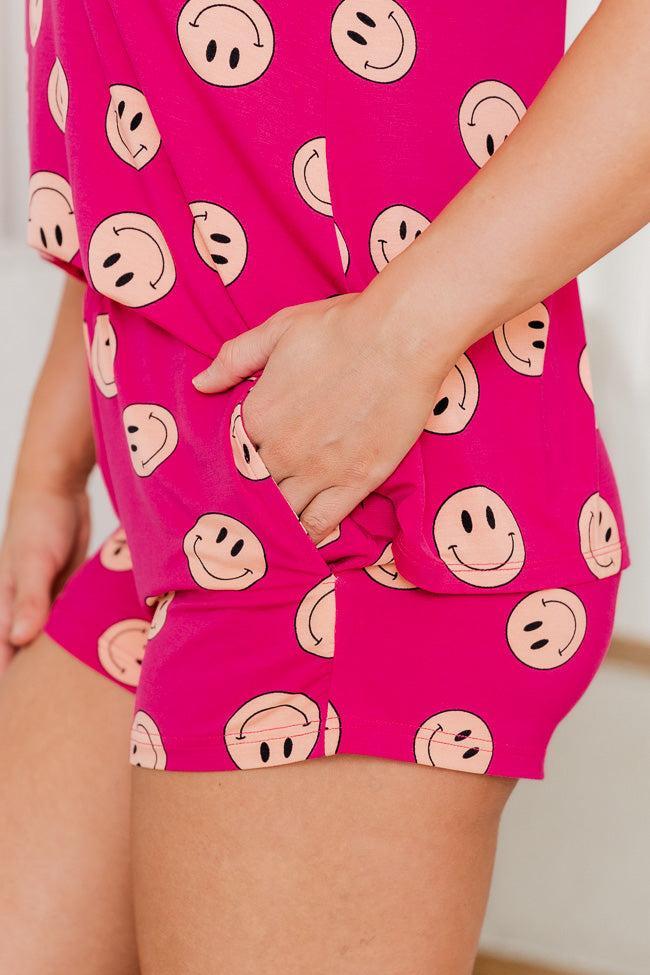 Back With Me Smileys Pajama Short FINAL SALE Product Image