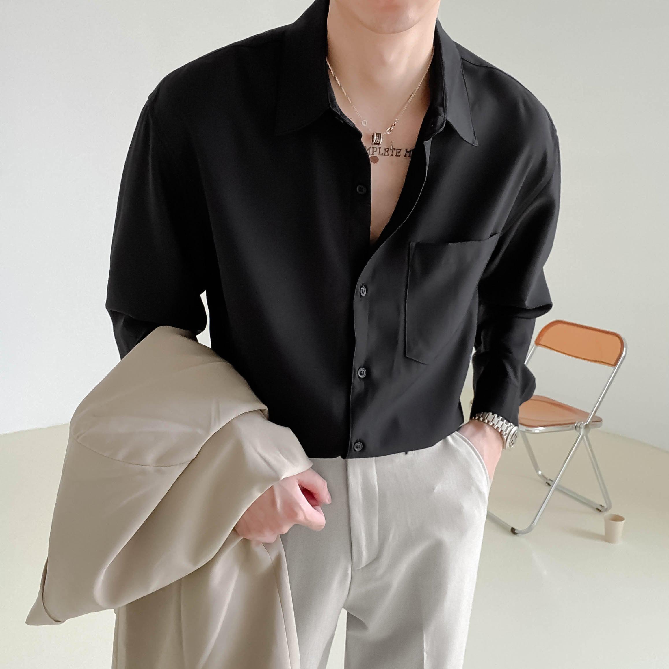 RT No. 4443 ESSENTIALS BUTTON-UP COLLAR SHIRT Product Image