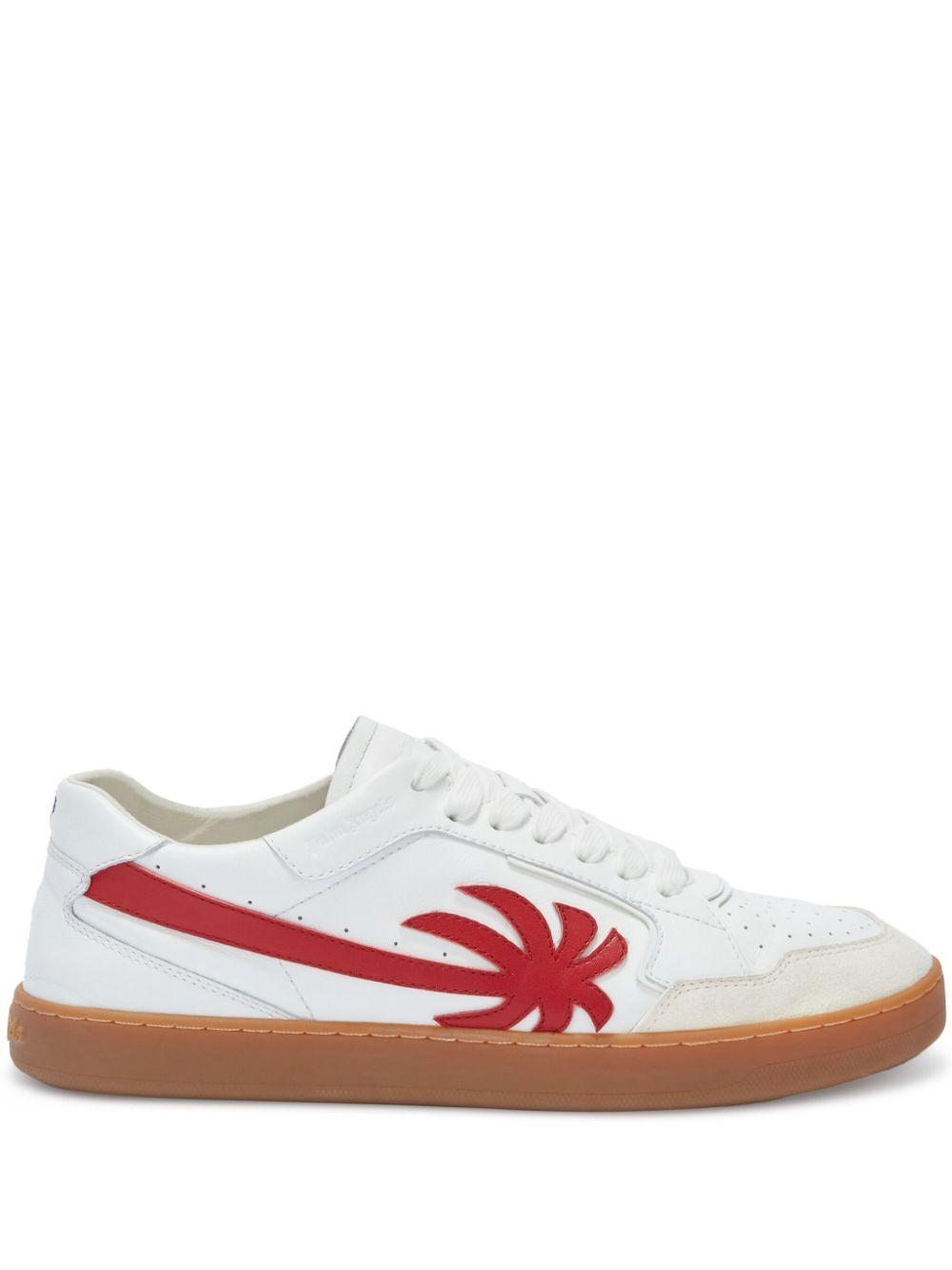 PALM ANGELS New Palm 1 Leather Sneakers In White Product Image