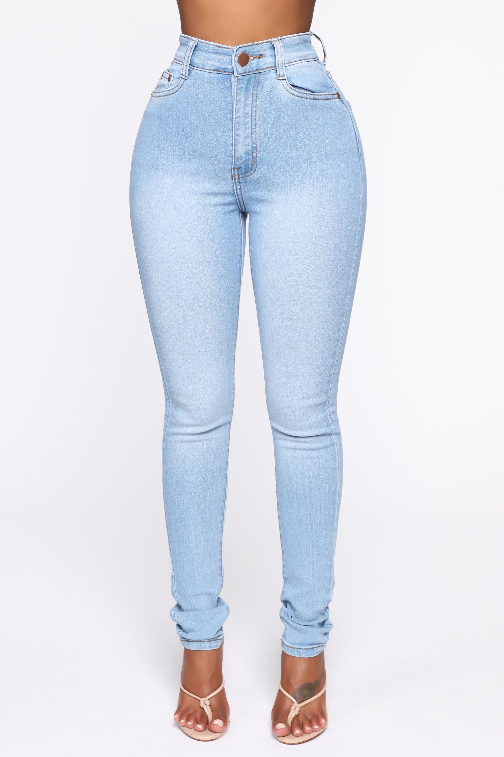 Marilyn High Waisted Skinny Jeans - Light Wash Product Image