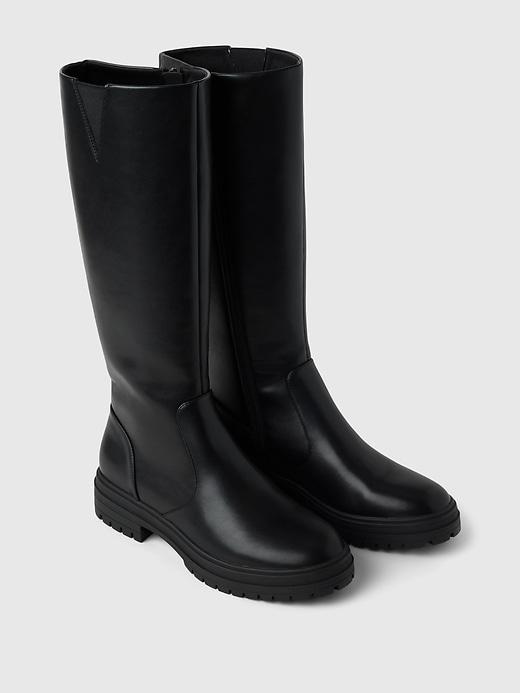 Vegan Leather Tall Boots Product Image