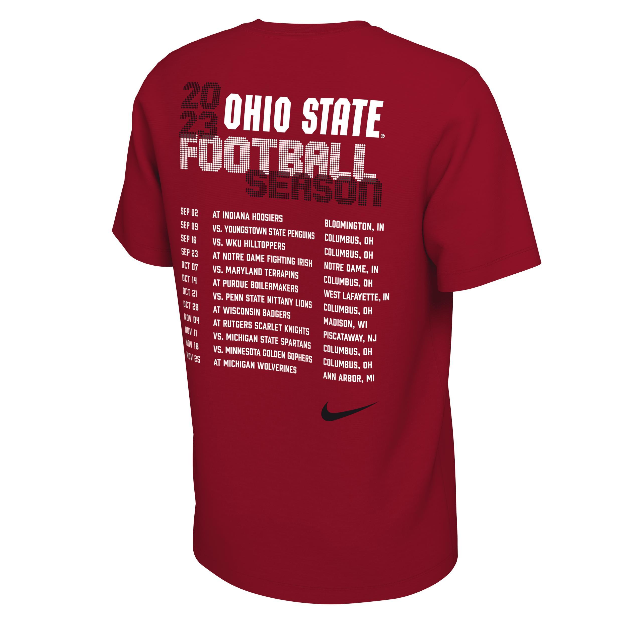 Ohio State Schedule Men's Nike College T-Shirt Product Image