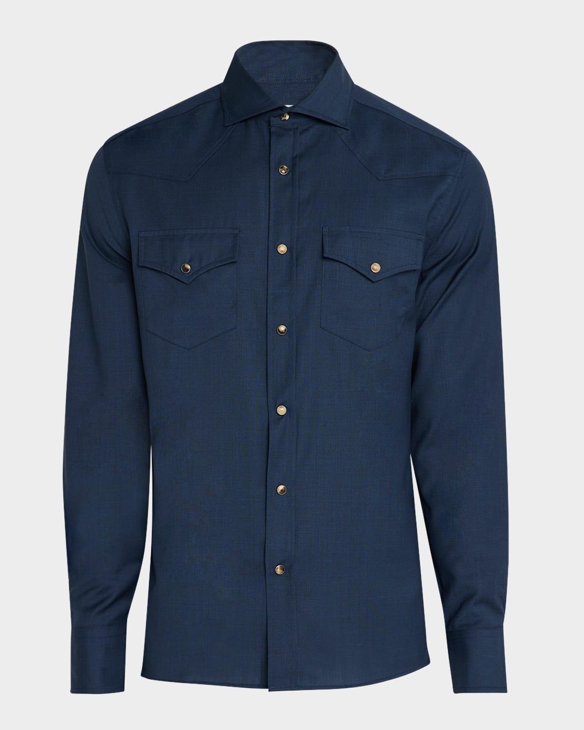 Mens Wool Western Shirt Product Image