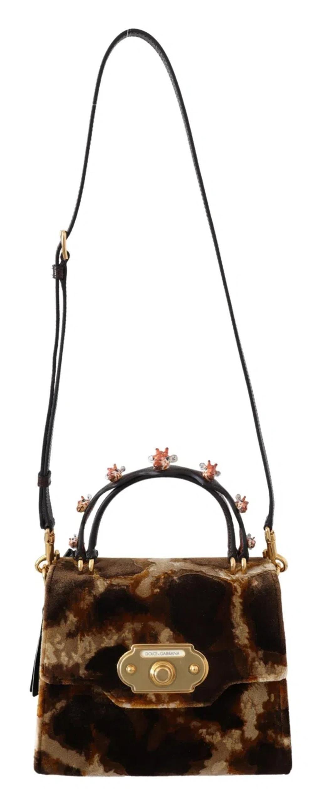 DOLCE & GABBANA Welcome Giraffe Crossbody In Brown Product Image