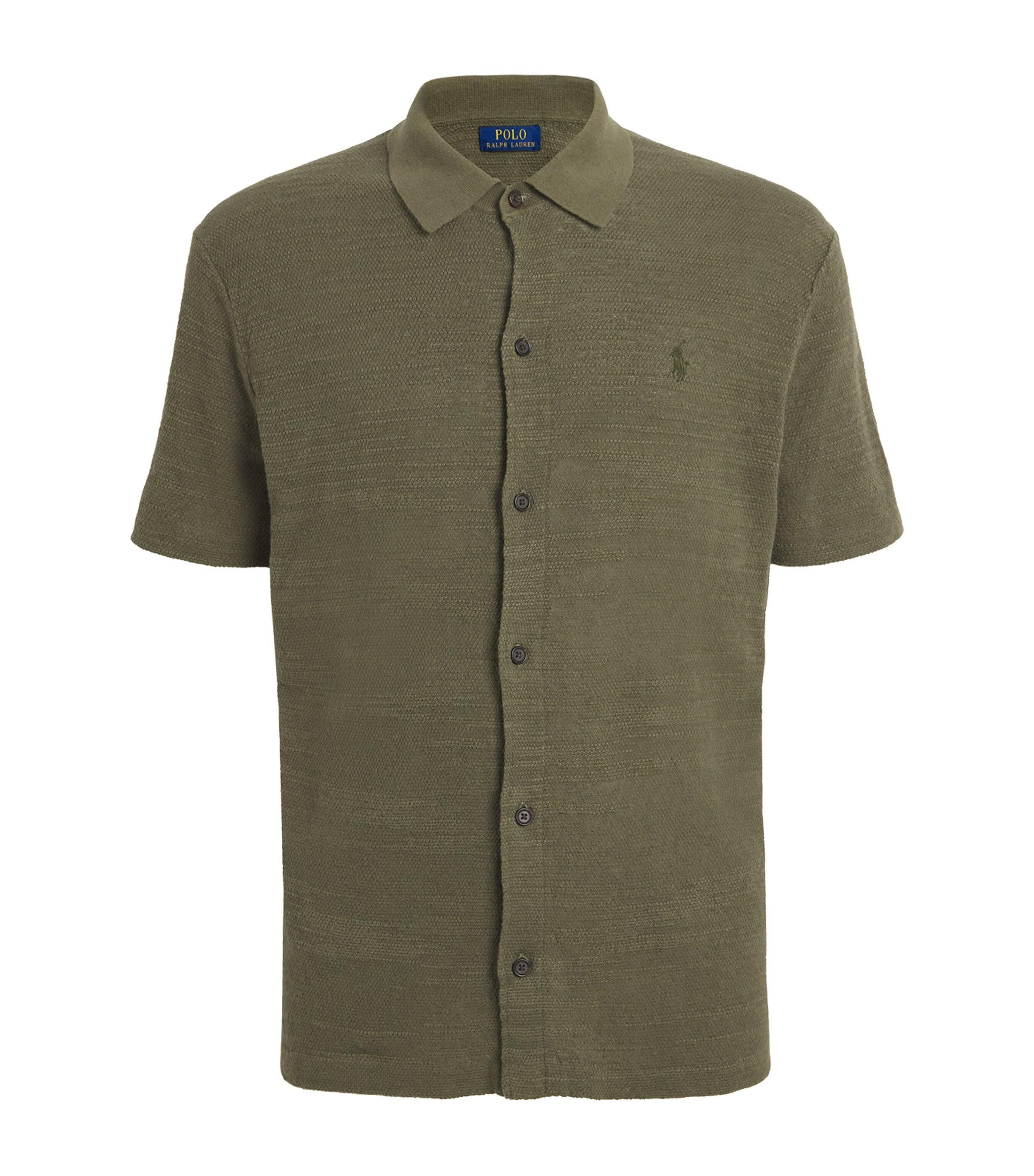 POLO RALPH LAUREN Cotton Knit Polo Shirt In Green Product Image