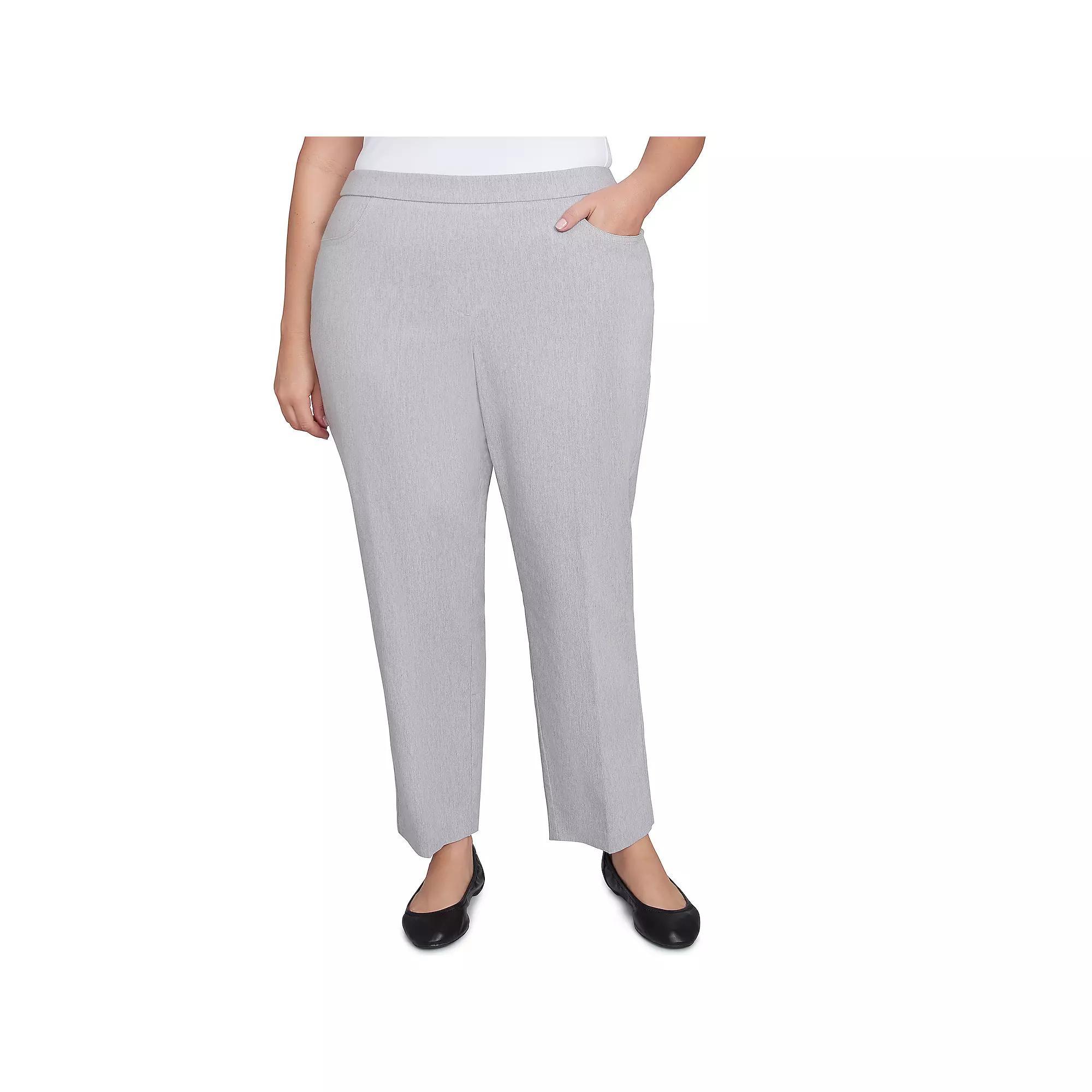 Plus Size Alfred Dunner Comfort Allure Pearl Short Length Pants, Women's, Size: 22 W, White Product Image