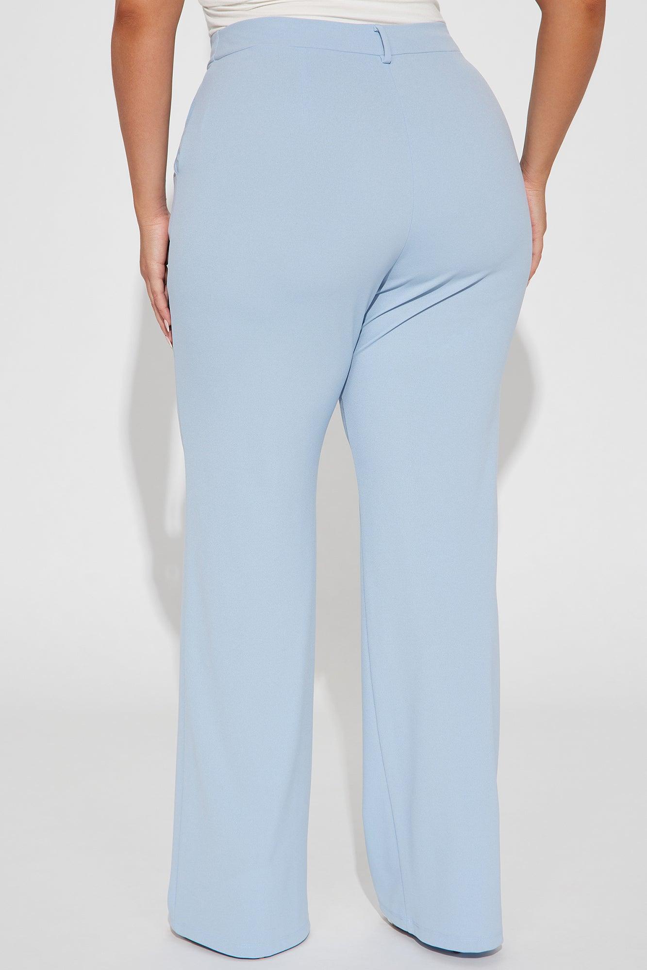 Heidi Wide Leg Trouser Pant - Slate Blue Product Image