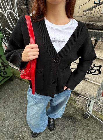 Burke Cardigan Black Product Image