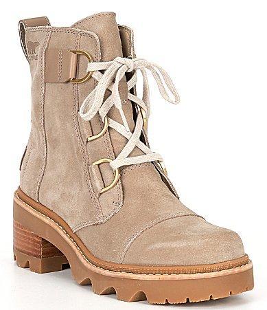 Sorel Joan Now Lace-Up Suede Lug Sole Platform Booties Product Image