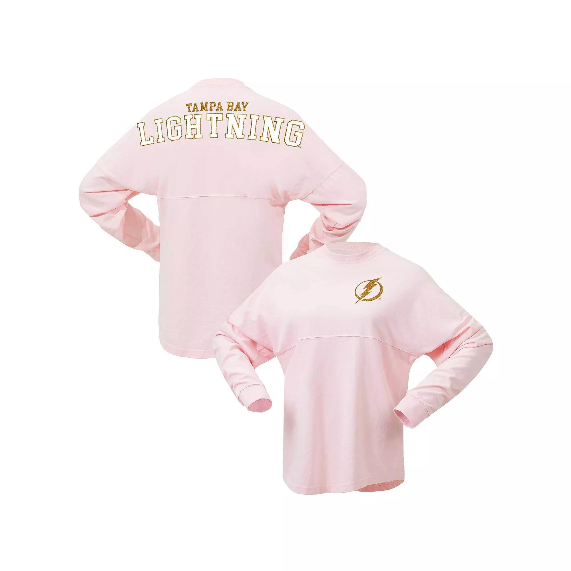 Women's Fanatics Branded Pink Tampa Bay Lightning Spirit Jersey Long Sleeve T-Shirt,  Product Image
