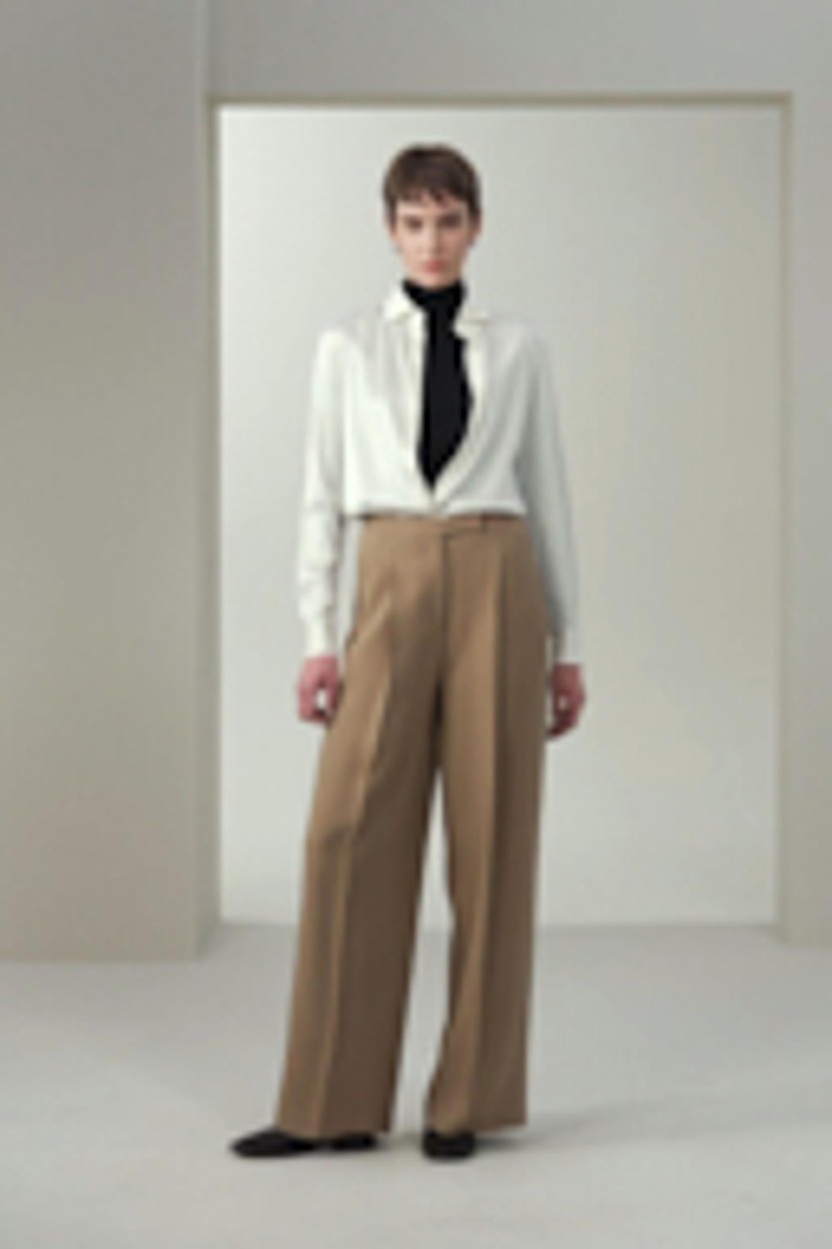 Stretched Jacquard Stripe Silk Shirt Product Image