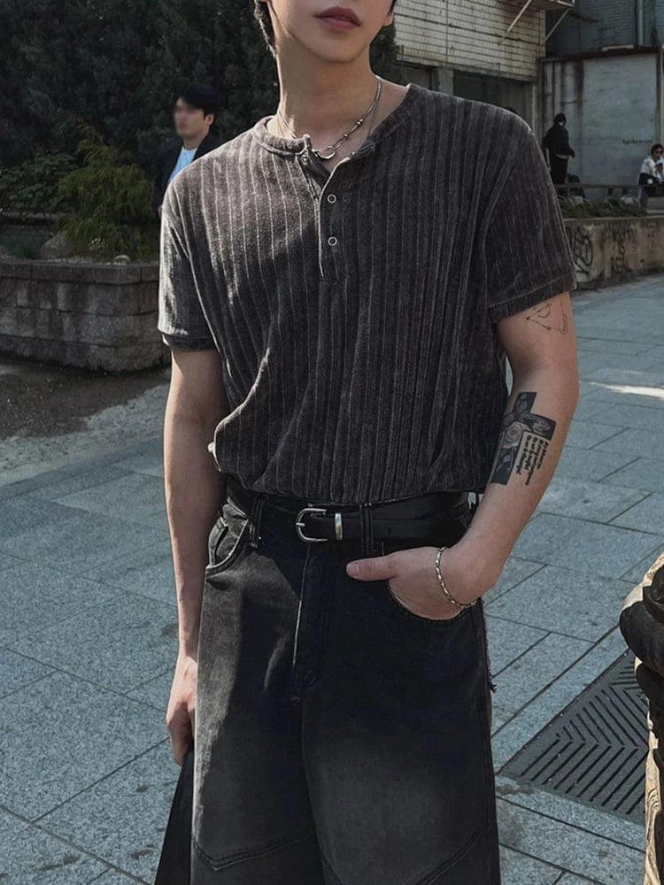 RT No. 18108 KNIT HENRY COLLAR SHORT SLEEVE Product Image