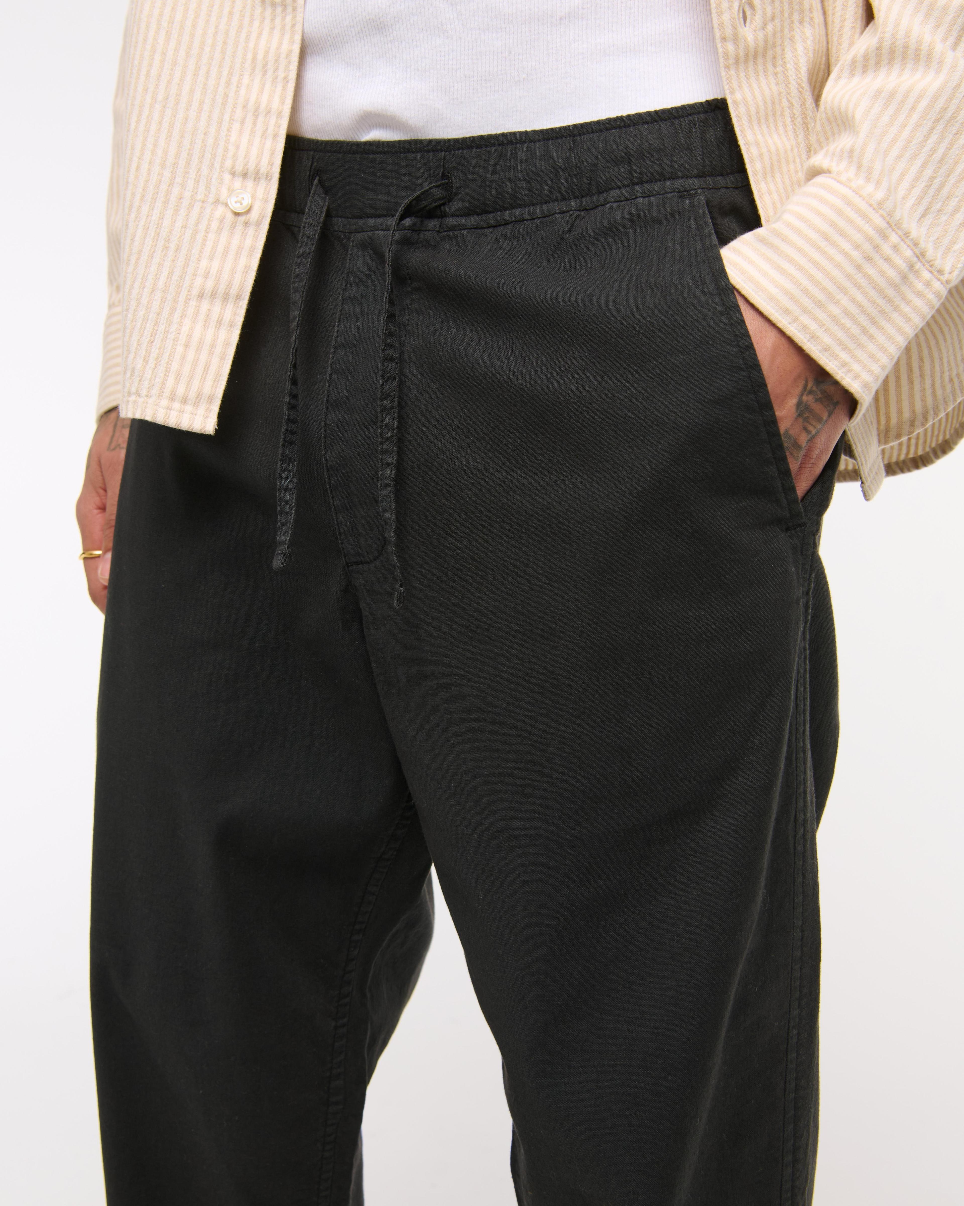 Loose Linen-Blend Pull-On Pant Product Image