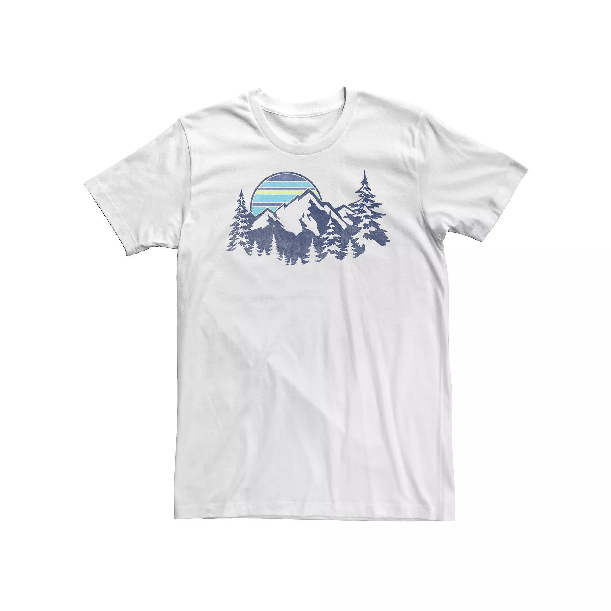 Big & Tall Mountain Range Striped Sun Tee, Men's,  Product Image