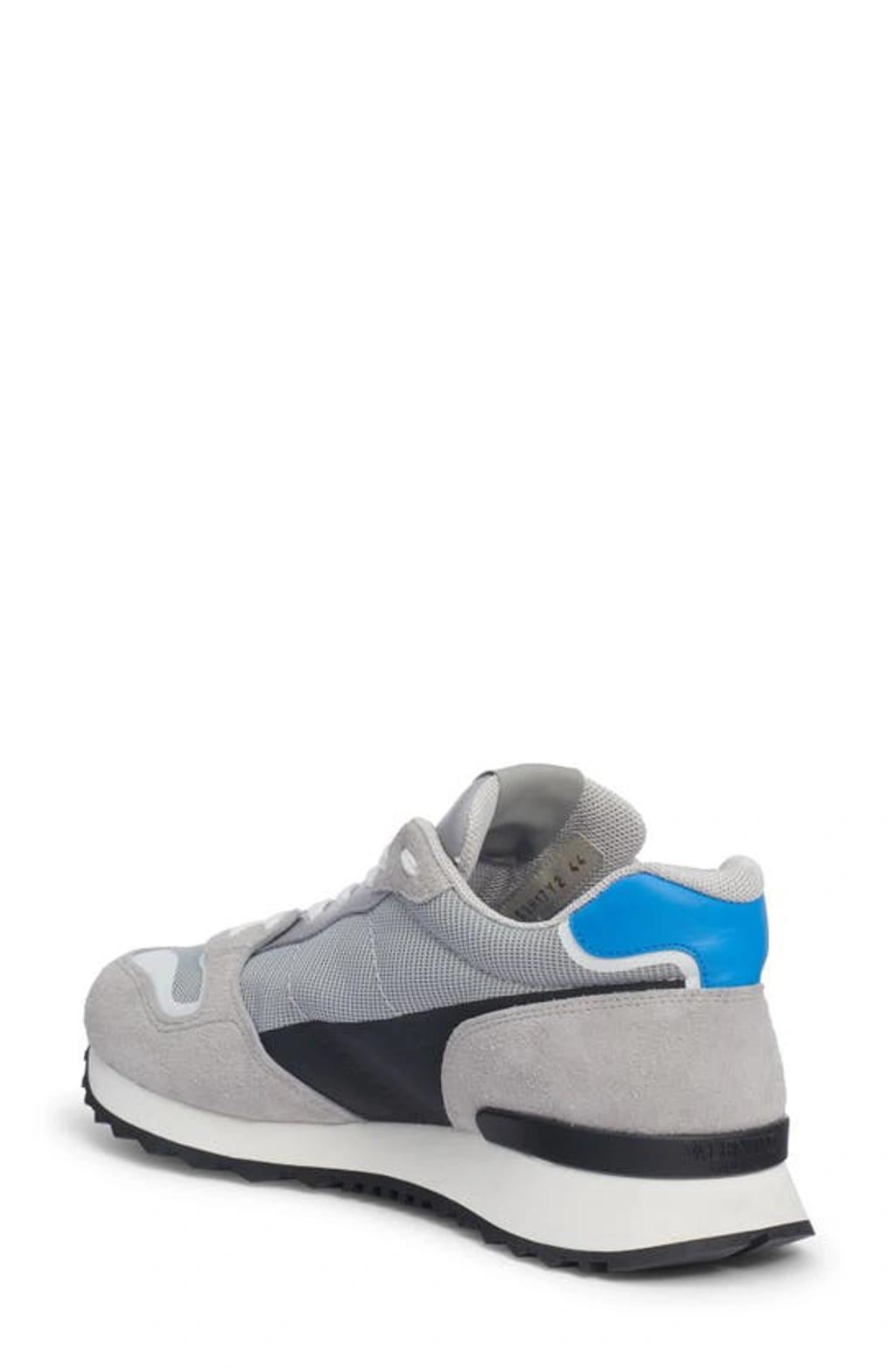 VALENTINO GARAVANI Vlogo Mixed Media Sneaker In Grey Blue Product Image