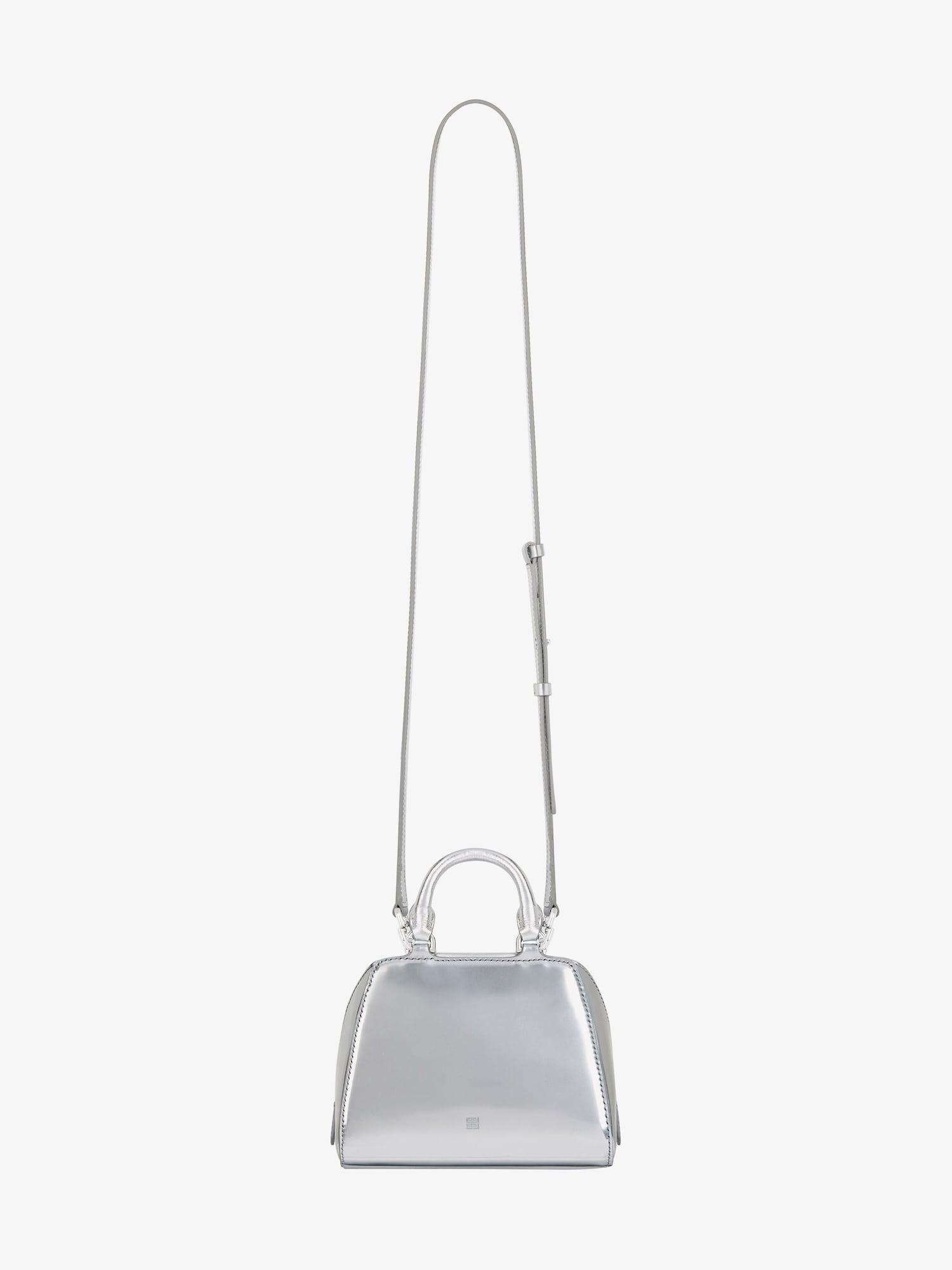 Nano Antigona Cube bag in laminated leather with charm Product Image