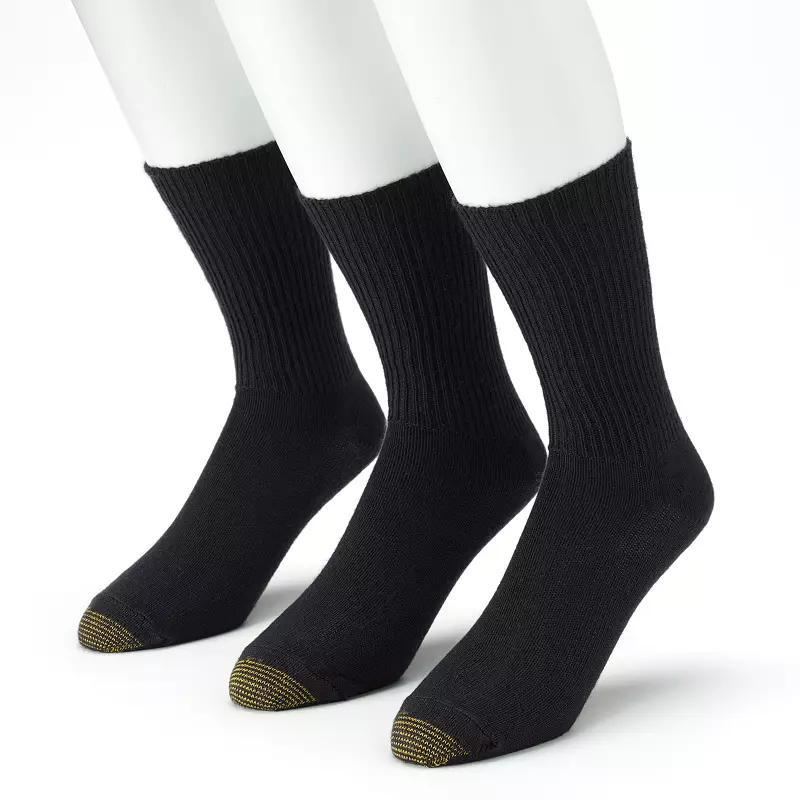 Mens GOLDTOE 3-Pack Fluffies Crew Socks Product Image