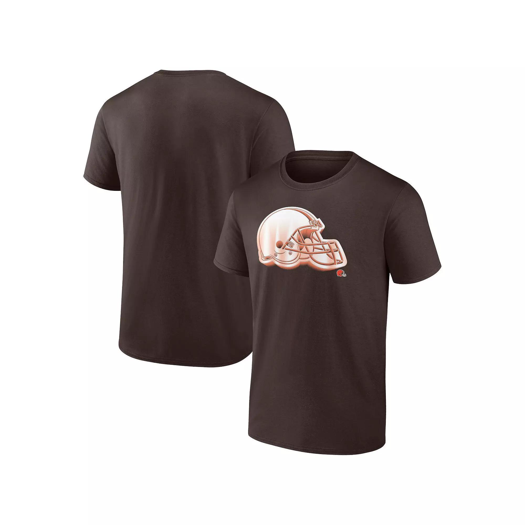 Men's Fanatics Branded Brown Cleveland Browns Chrome Dimension T-Shirt, Size: Medium Product Image