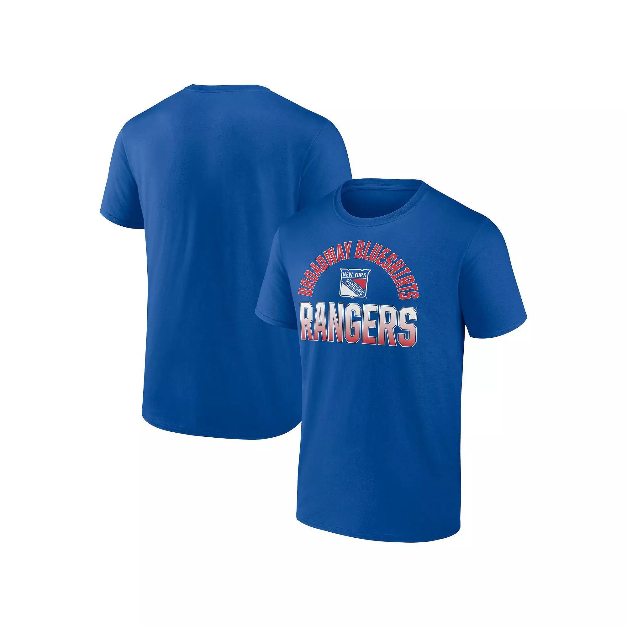 Men's Fanatics Blue New York Rangers Open Net T-Shirt, Size: 5XL, Ran Blue Product Image