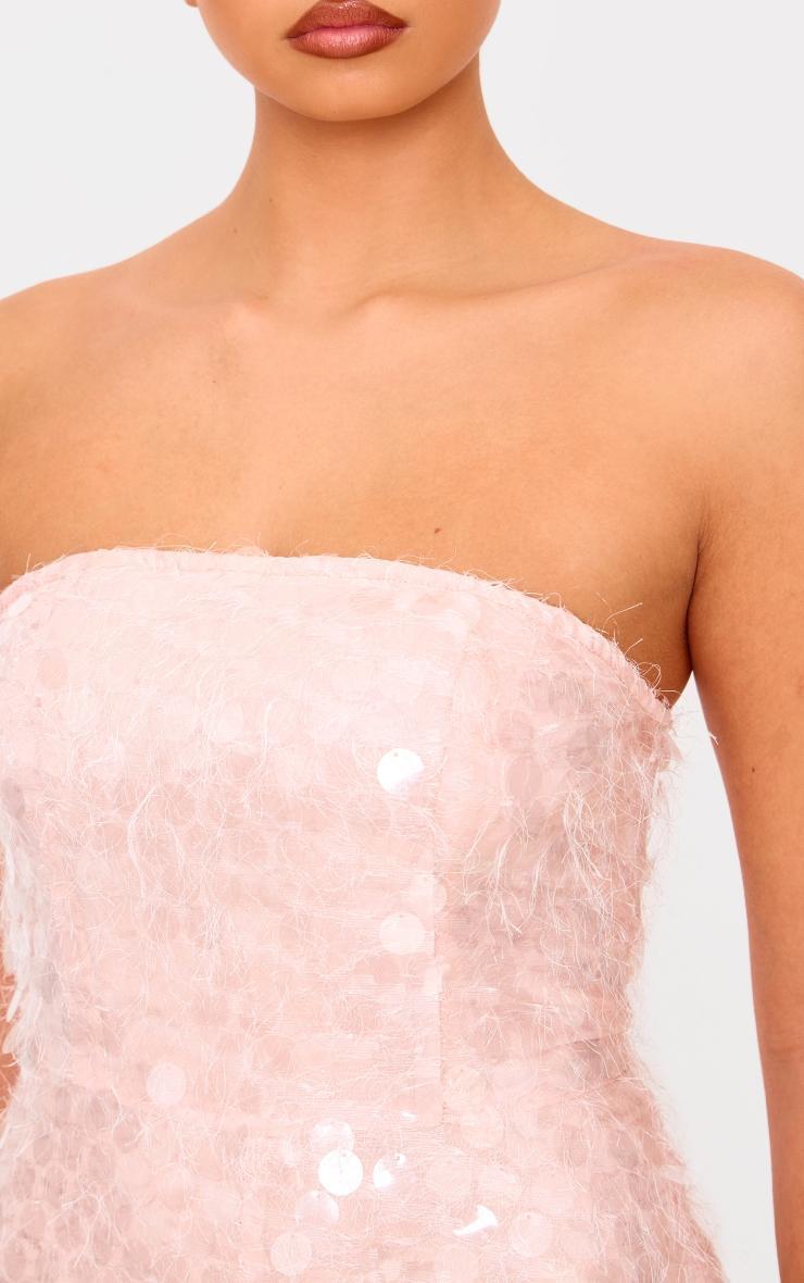 Blush Disc Sequin Bandeau Romper Product Image