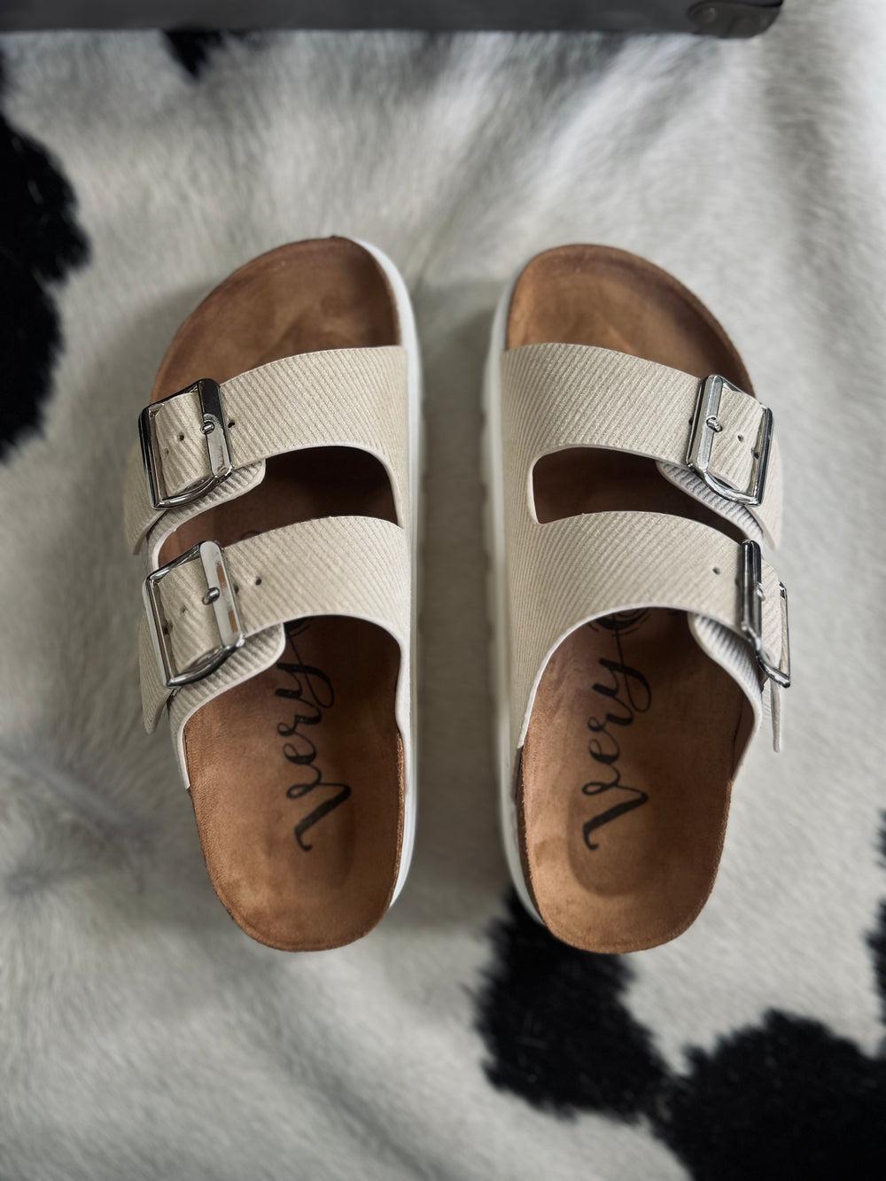 Jazmin Cream Platform Sandals Product Image