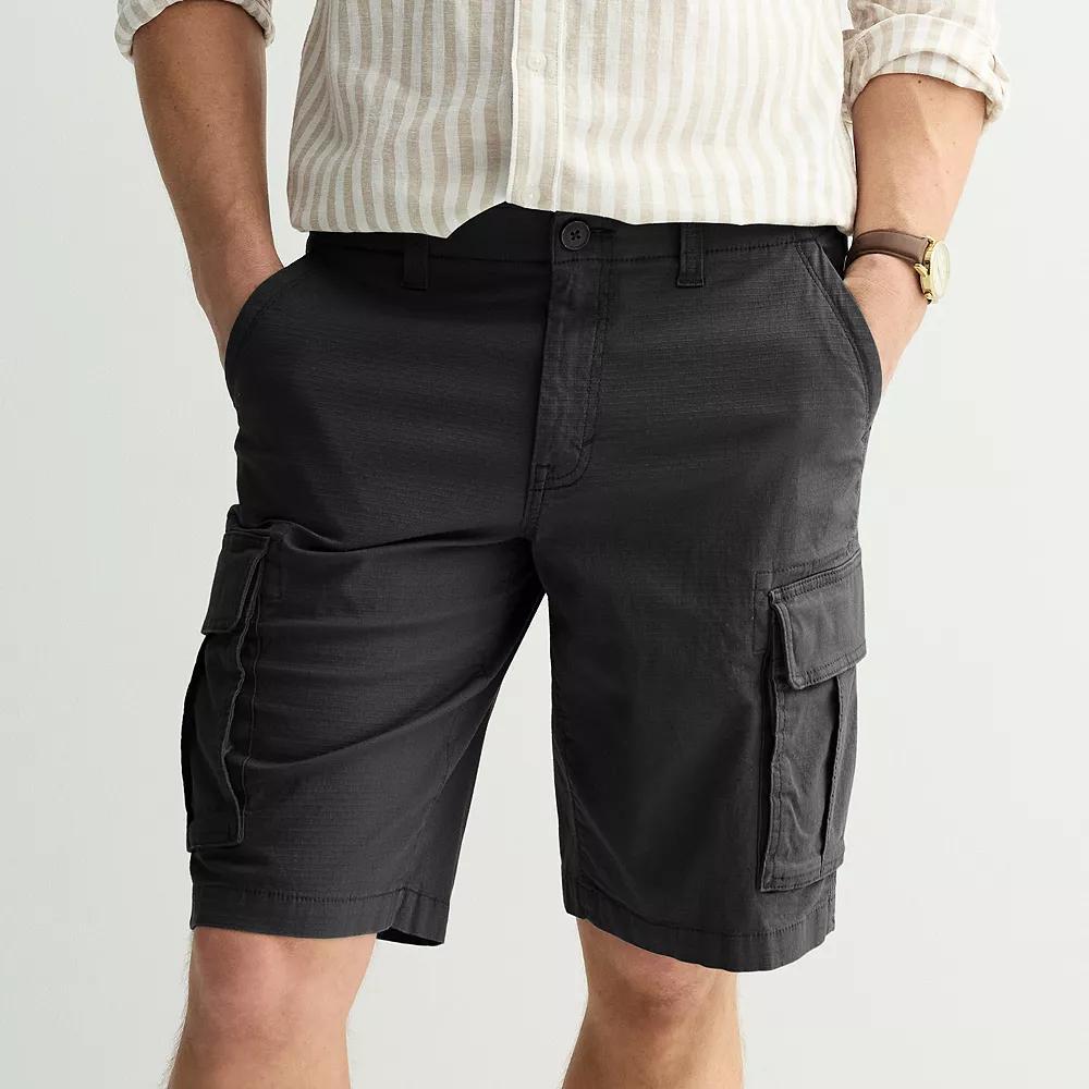 Men's Sonoma Goods For Life® 12-in. Flexwear Everyday Cargo Shorts, Size: 28 12 IN, Iron Ore Product Image