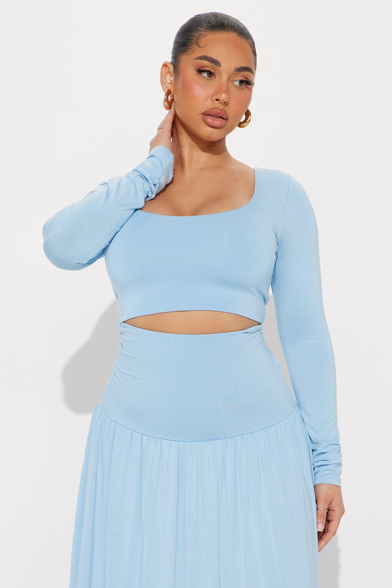 Skye Maxi Skirt Set - Light Blue Product Image