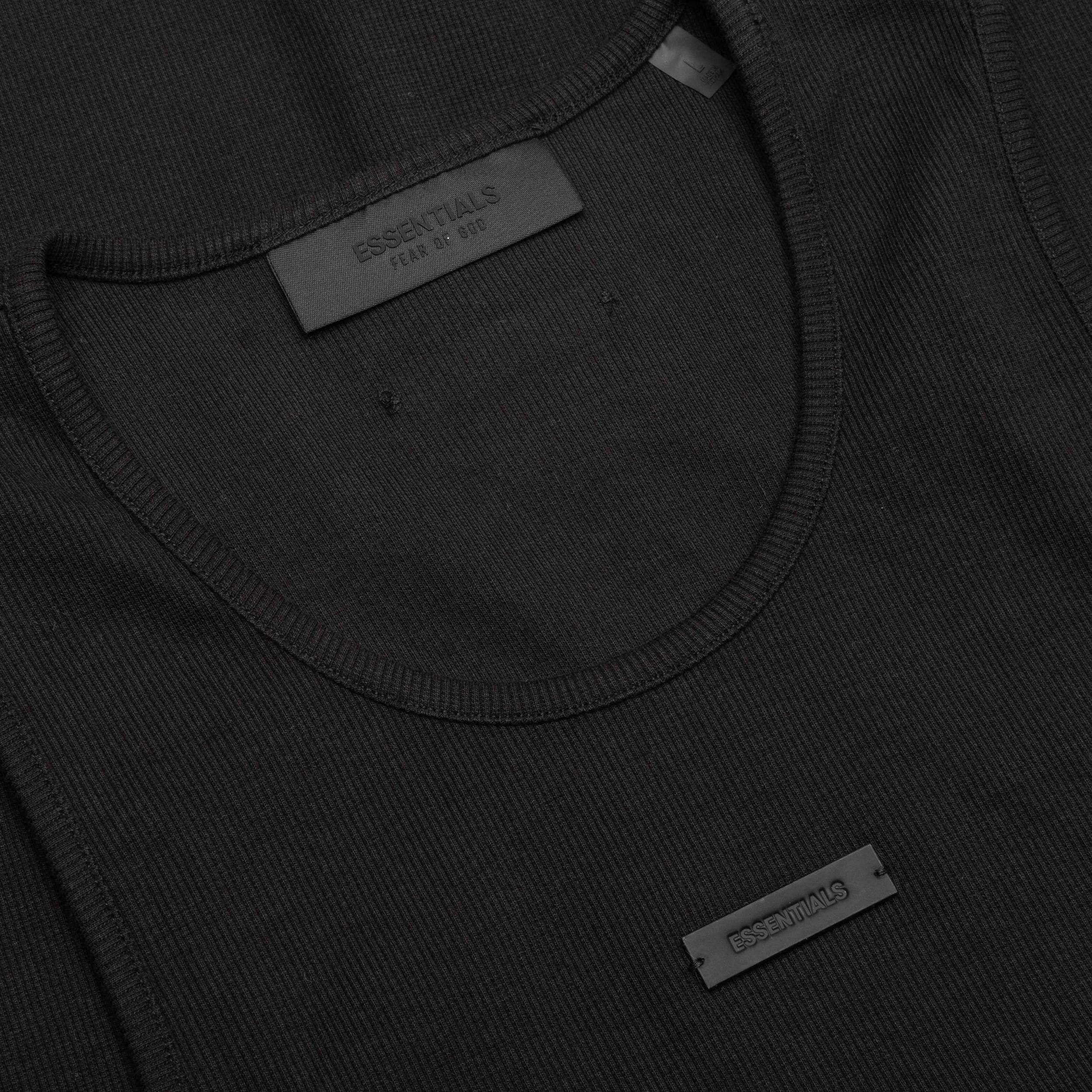 Ribbed Tank - Black Male Product Image