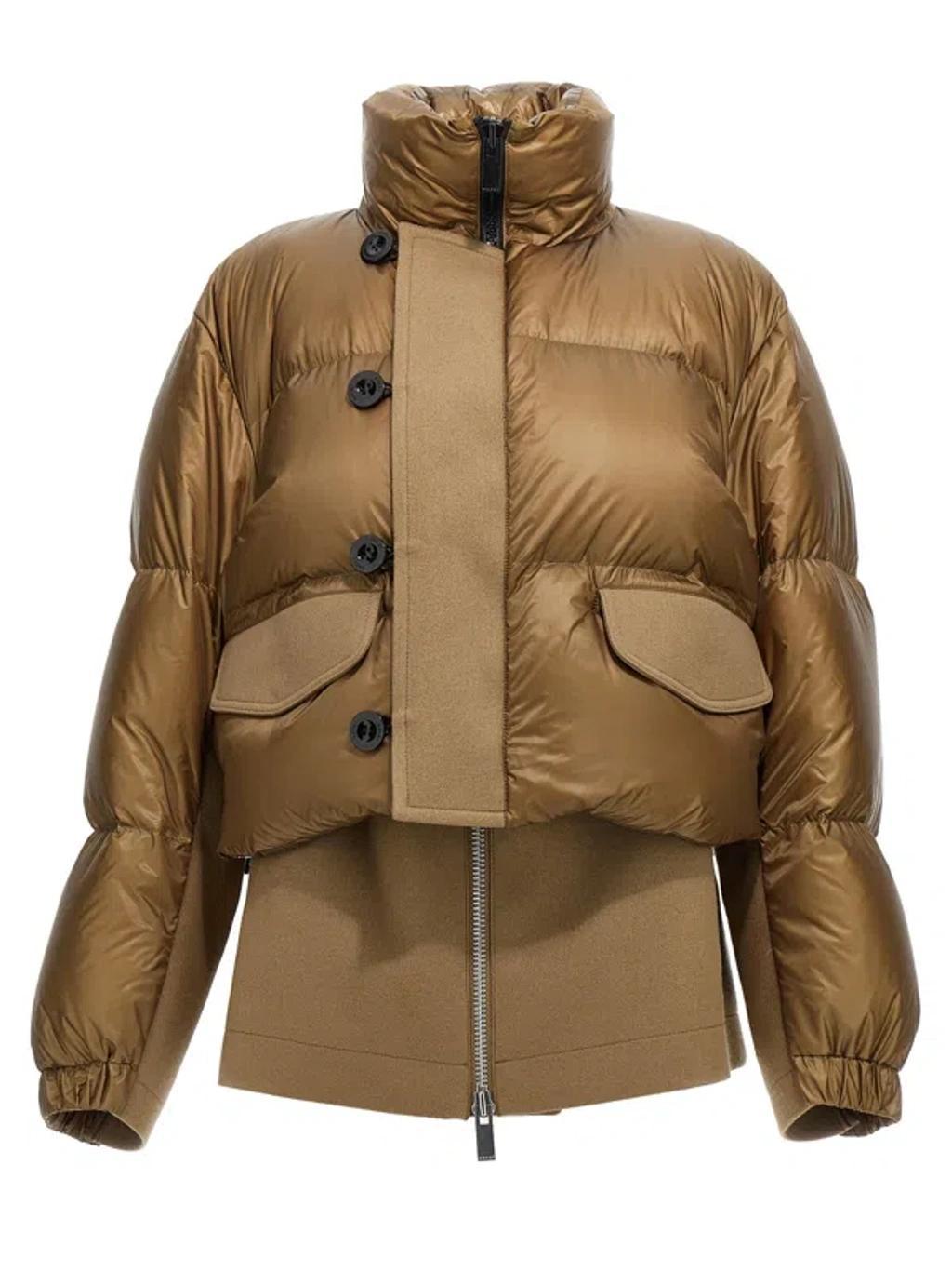 SACAI Insert Down Jacket In Brown Product Image