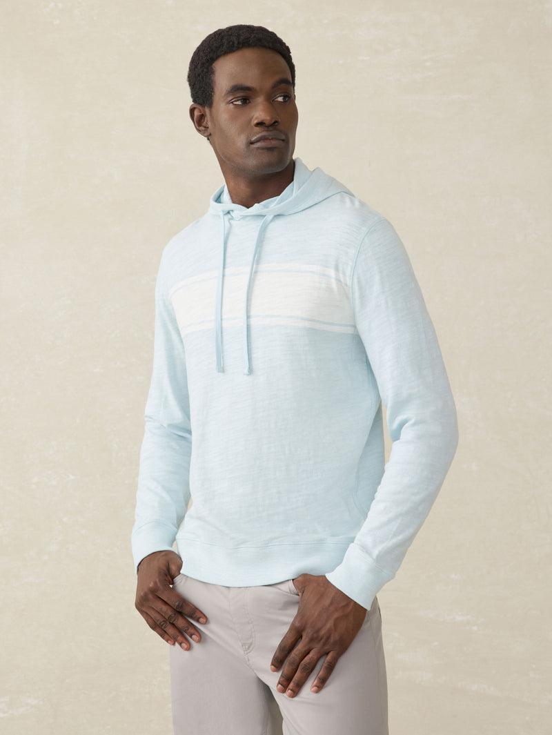 Sunwashed Slub Hoodie - Sky Surf Stripe Product Image