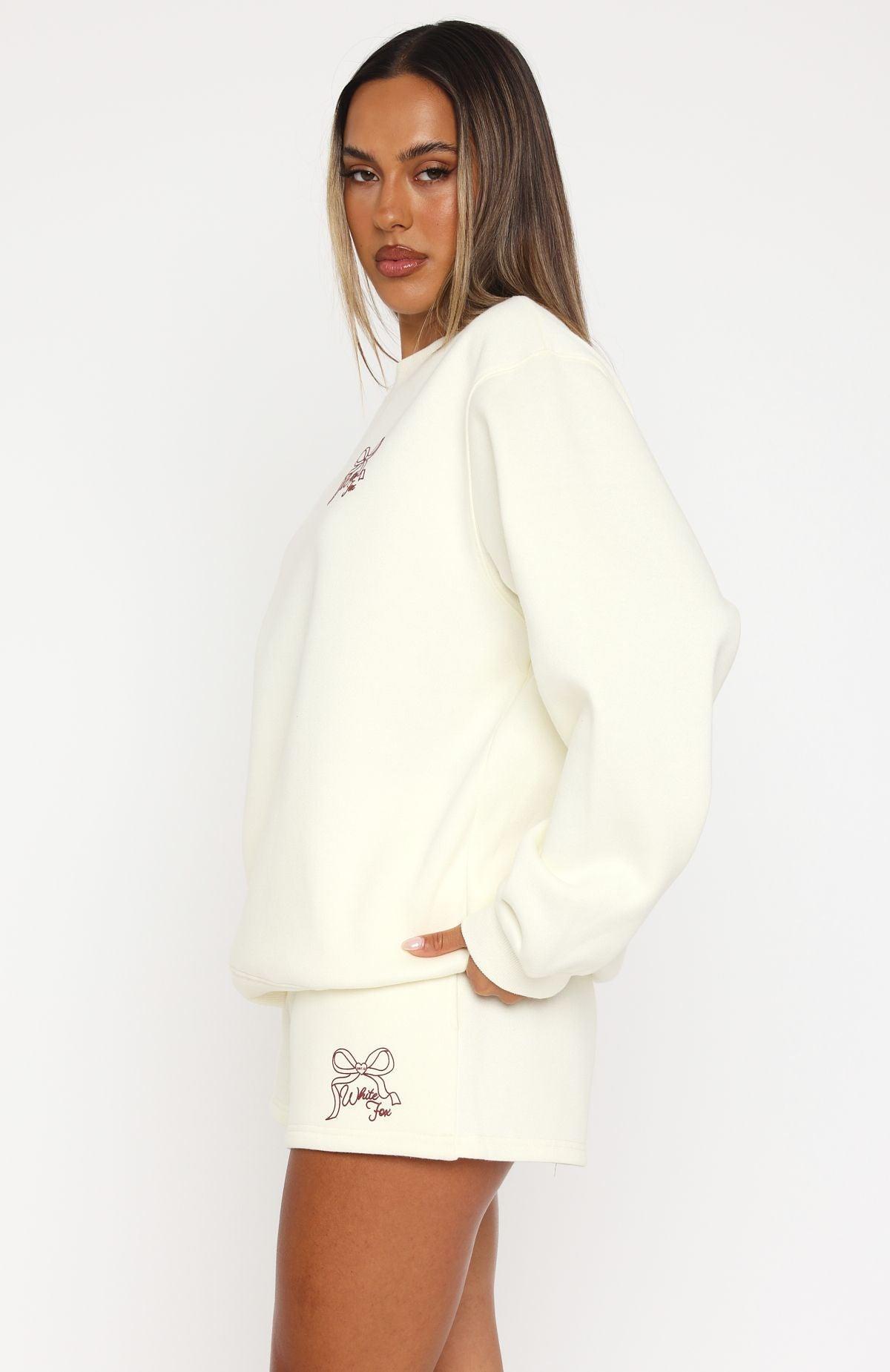 Love You Forever Oversized Sweater Cream Product Image