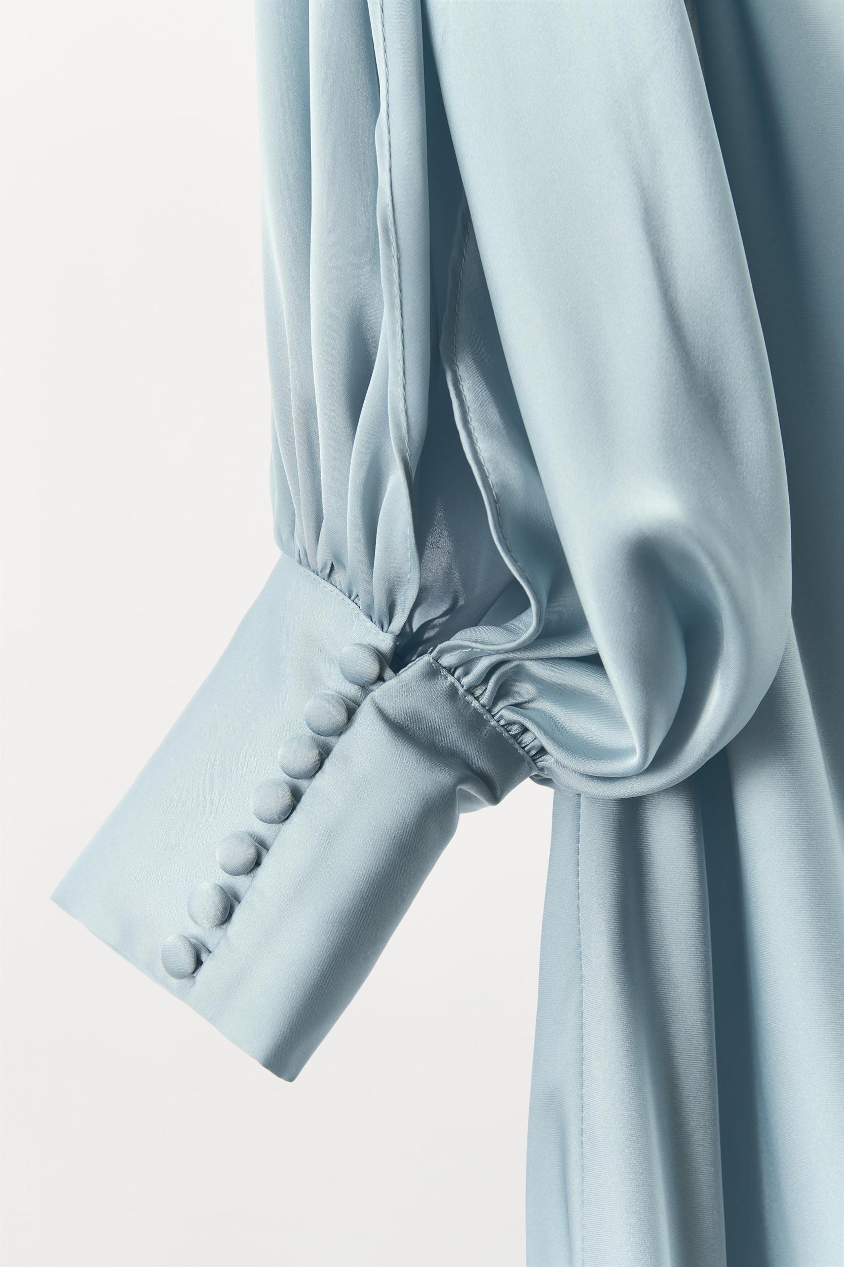 OPEN BACK SATIN EFFECT DRESS Product Image