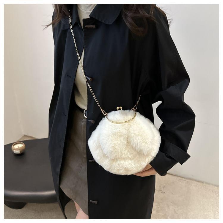 Chain Strap Rabbit Ear Fluffy Crossbody Bag Product Image