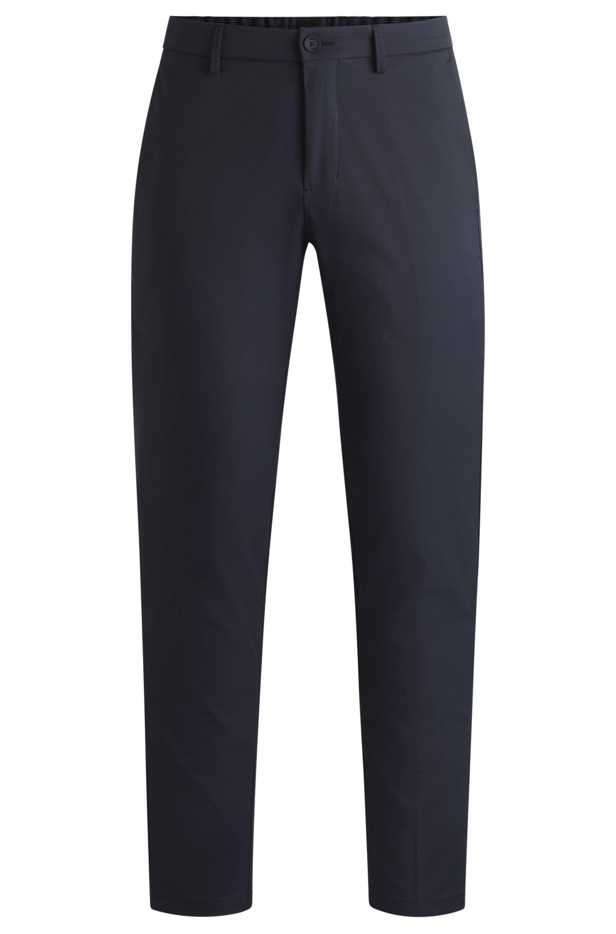 Regular-fit chinos with hidden drawcord and tapered leg Product Image