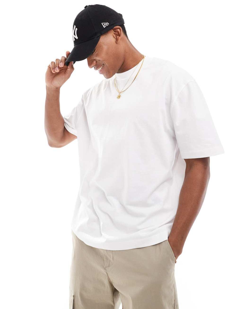 ASOS DESIGN oversized T-shirt in white with street back print Product Image