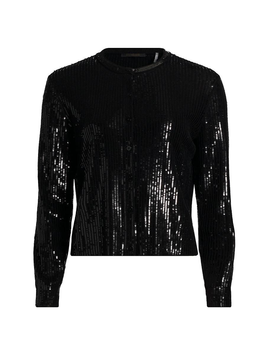 Womens Aspen Sequined Wool Cardigan Product Image