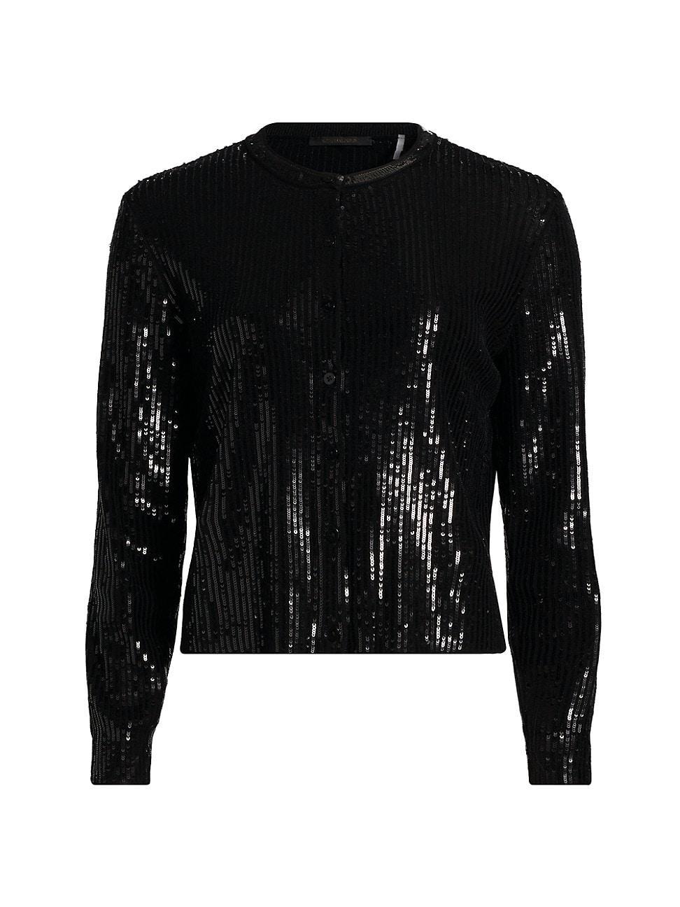 Womens Aspen Sequined Wool Cardigan Product Image