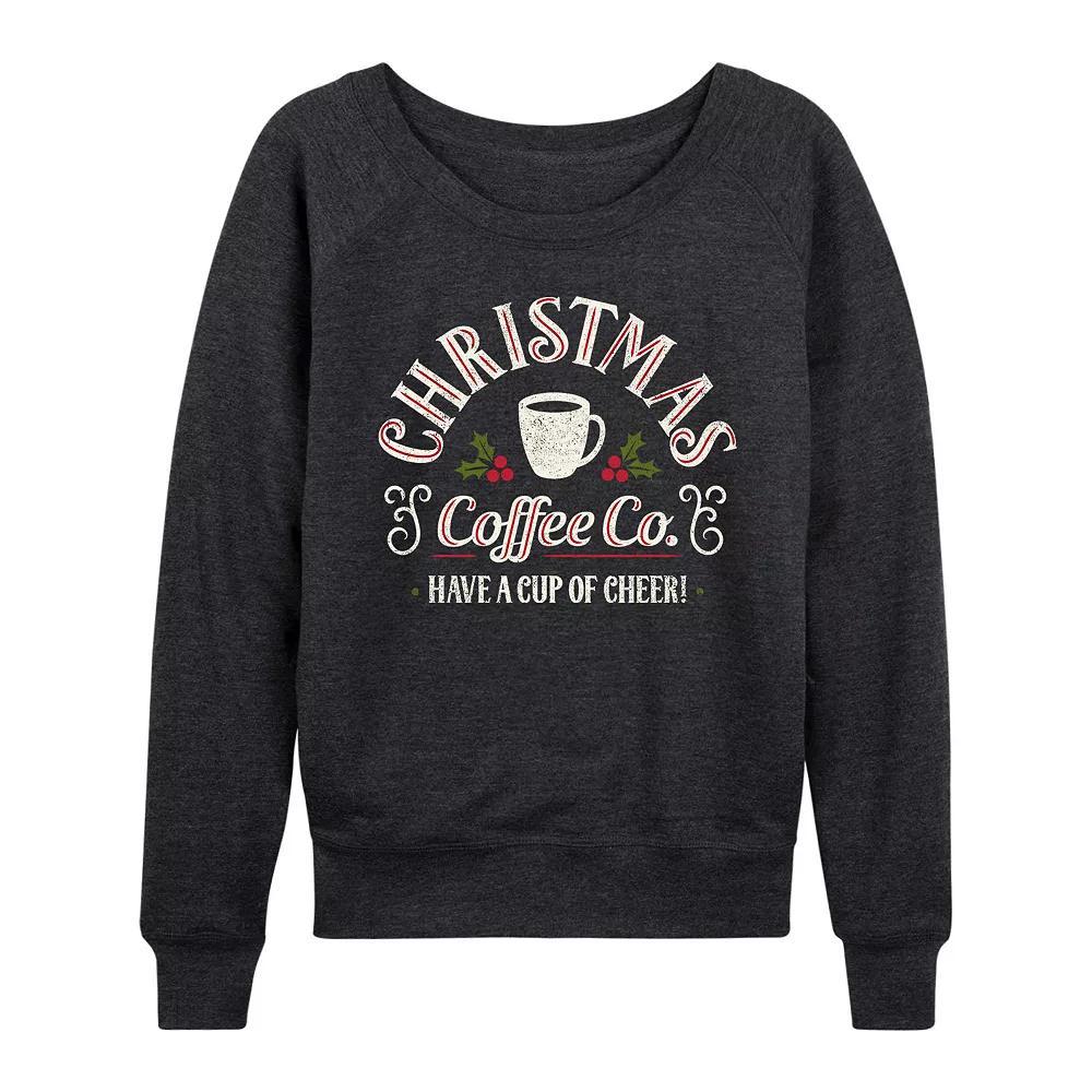 Women's Christmas Coffee Co. French Terry Long Sleeve Tee,  Product Image