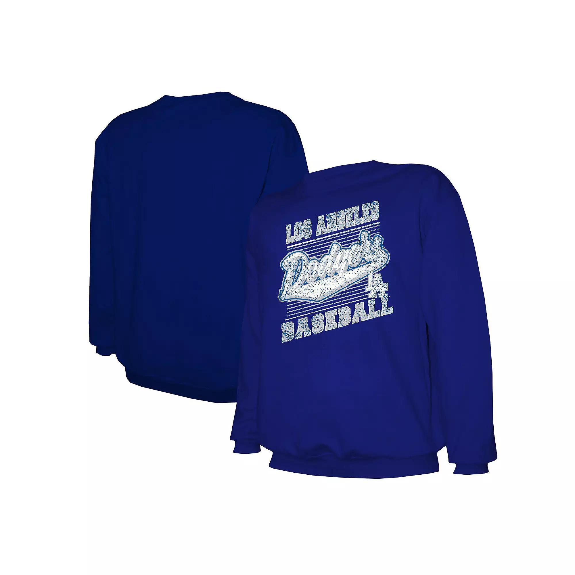 Men's Stitches Navy Los Angeles Dodgers Pullover Sweatshirt, Size: XL, Blue Product Image