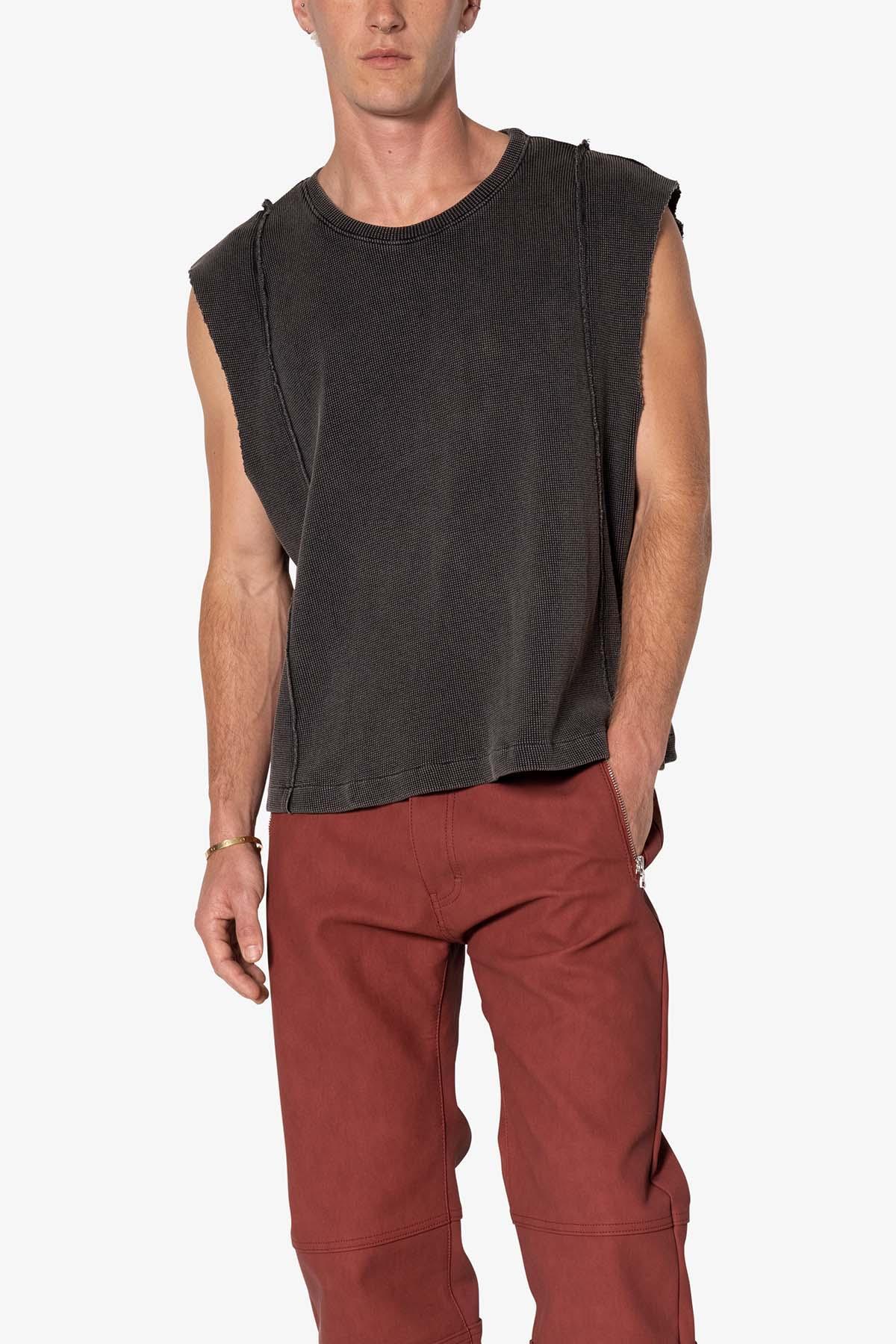 Paneled Knit Tank - Vintage Black Product Image