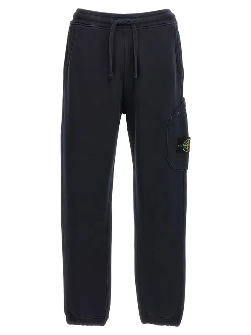 STONE ISLAND Badge Logo Cargo Joggers In Black Product Image