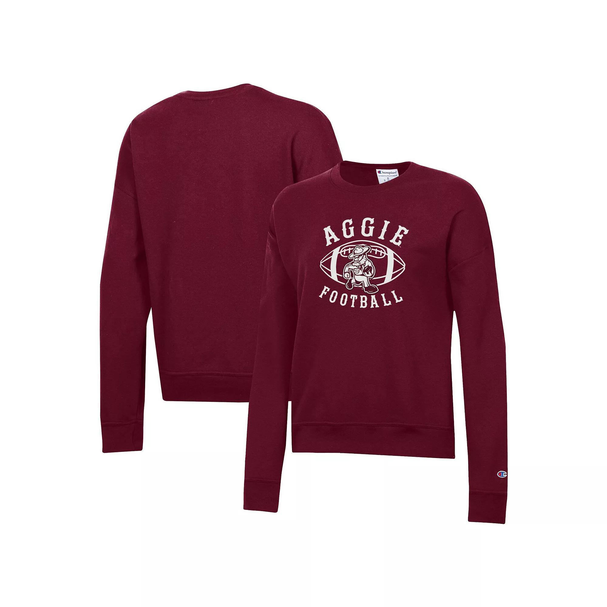 Women's Champion Maroon Texas A&M Aggies Ol' Sarge Fleece Crewneck Pullover Sweatshirt,  Product Image