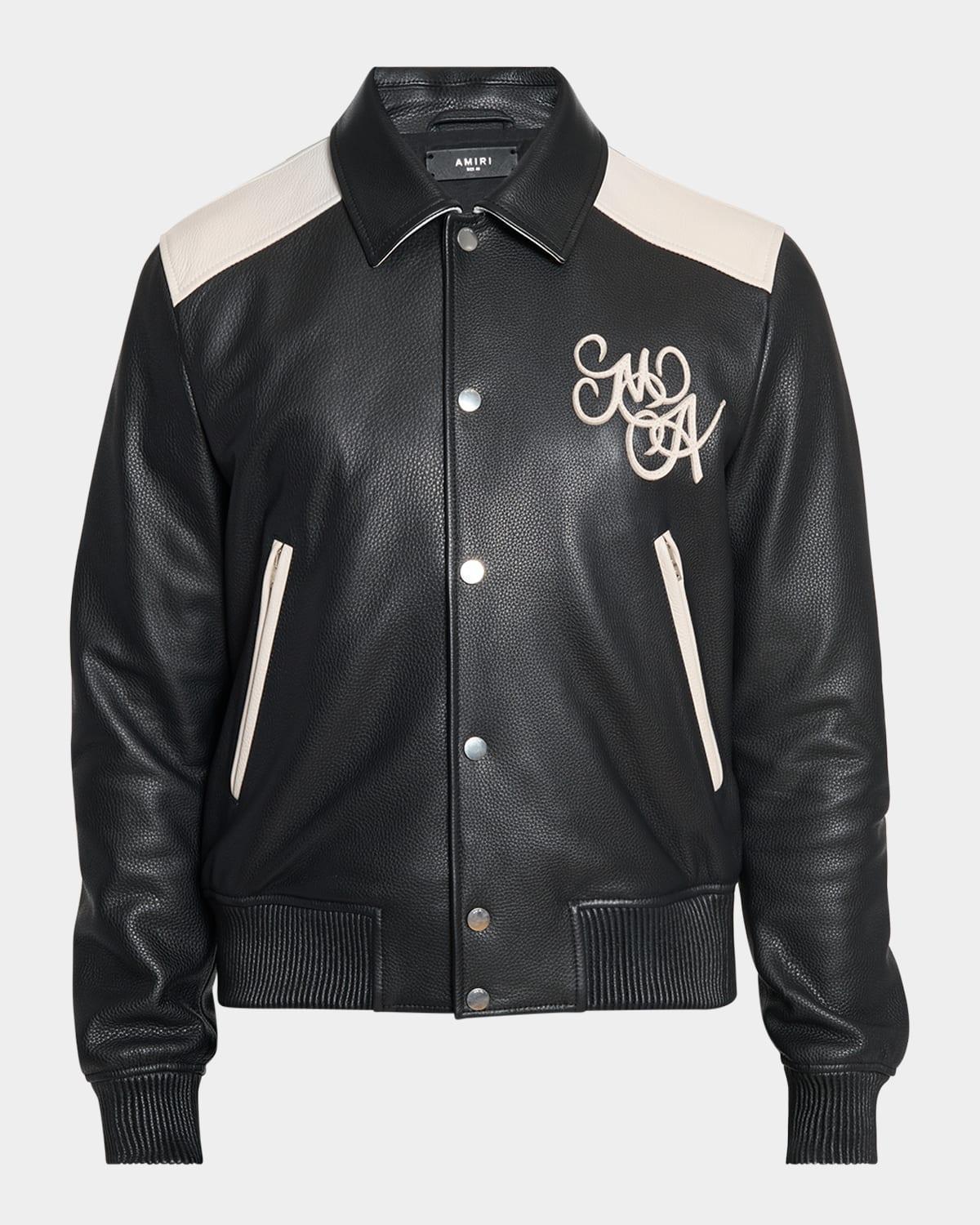 Mens MA Swirl Leather Jacket Product Image