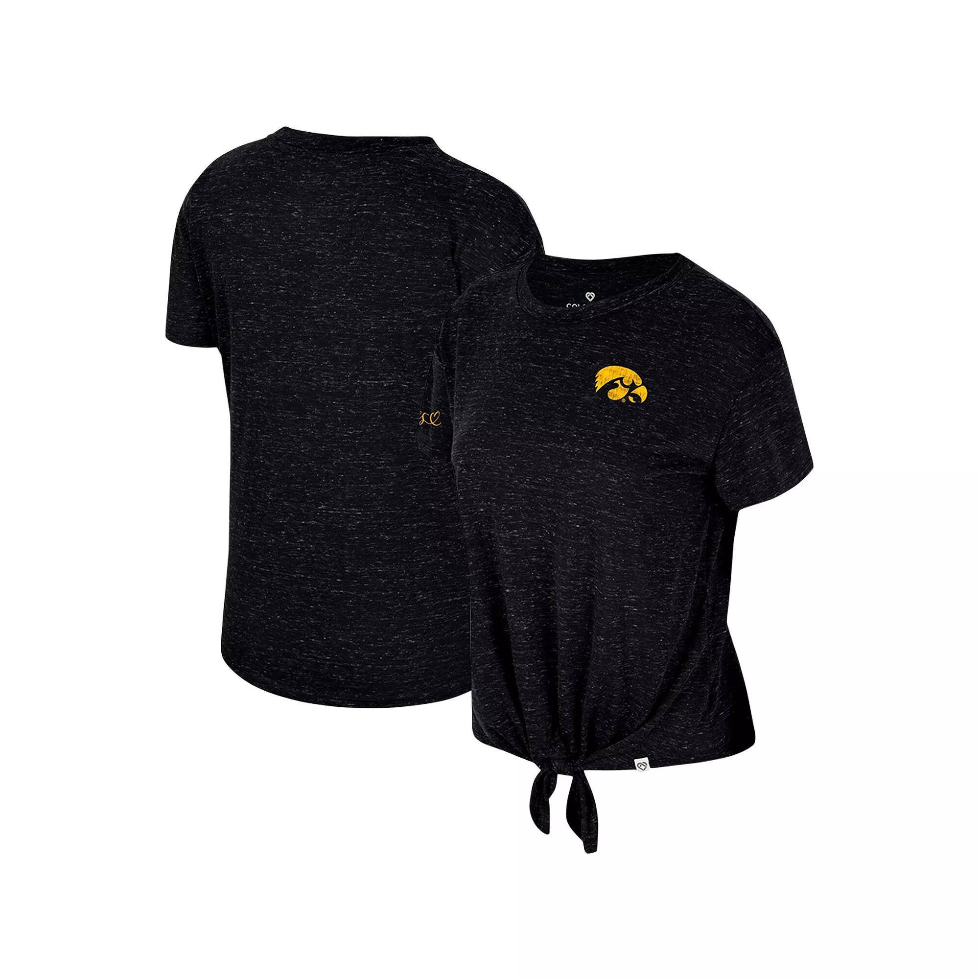 Women's Colosseum Crimson Washington State Cougars Finalists Tie-Front T-Shirt,  Product Image