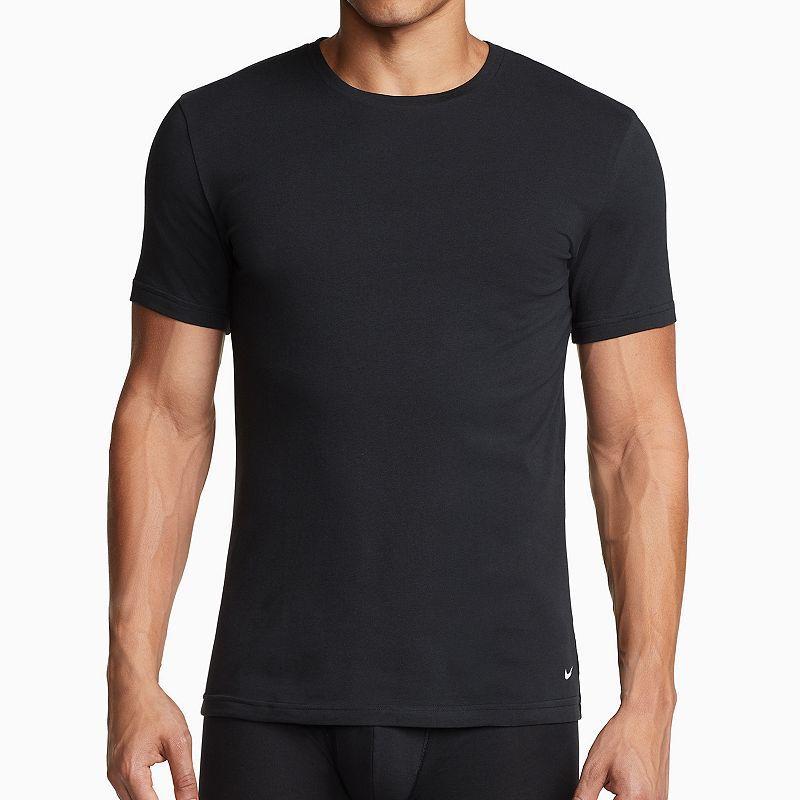 Nike Men's Dri-FIT Essential Cotton Stretch Slim Fit Crew Neck Undershirt (2-Pack) Product Image