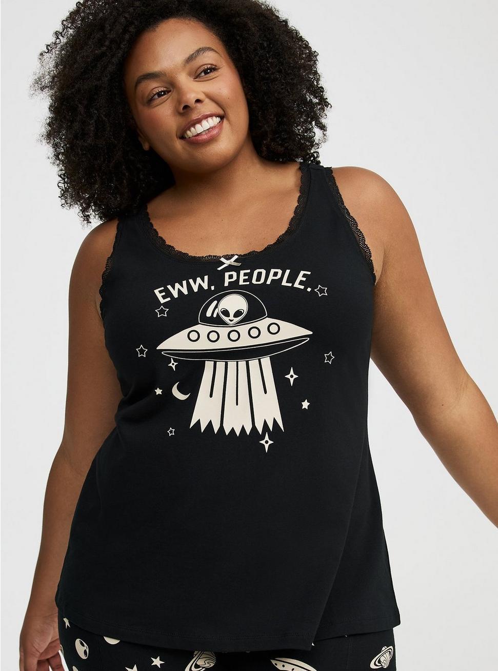 Foxy Lace-Trim Sleep Tank Product Image