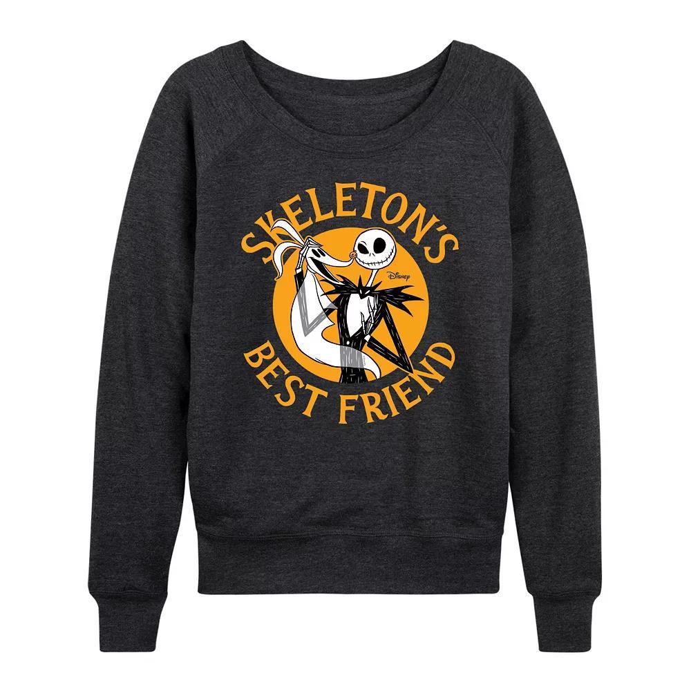 Disney's Nightmare Before Christmas Jack & Zero Women's Skeleton's Best Friend French Terry Long Sleeve Tee,  Product Image