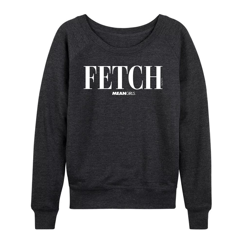 Women's Mean Girls Fetch French Terry Long Sleeve Tee, Size: XL, Heather Grey Product Image