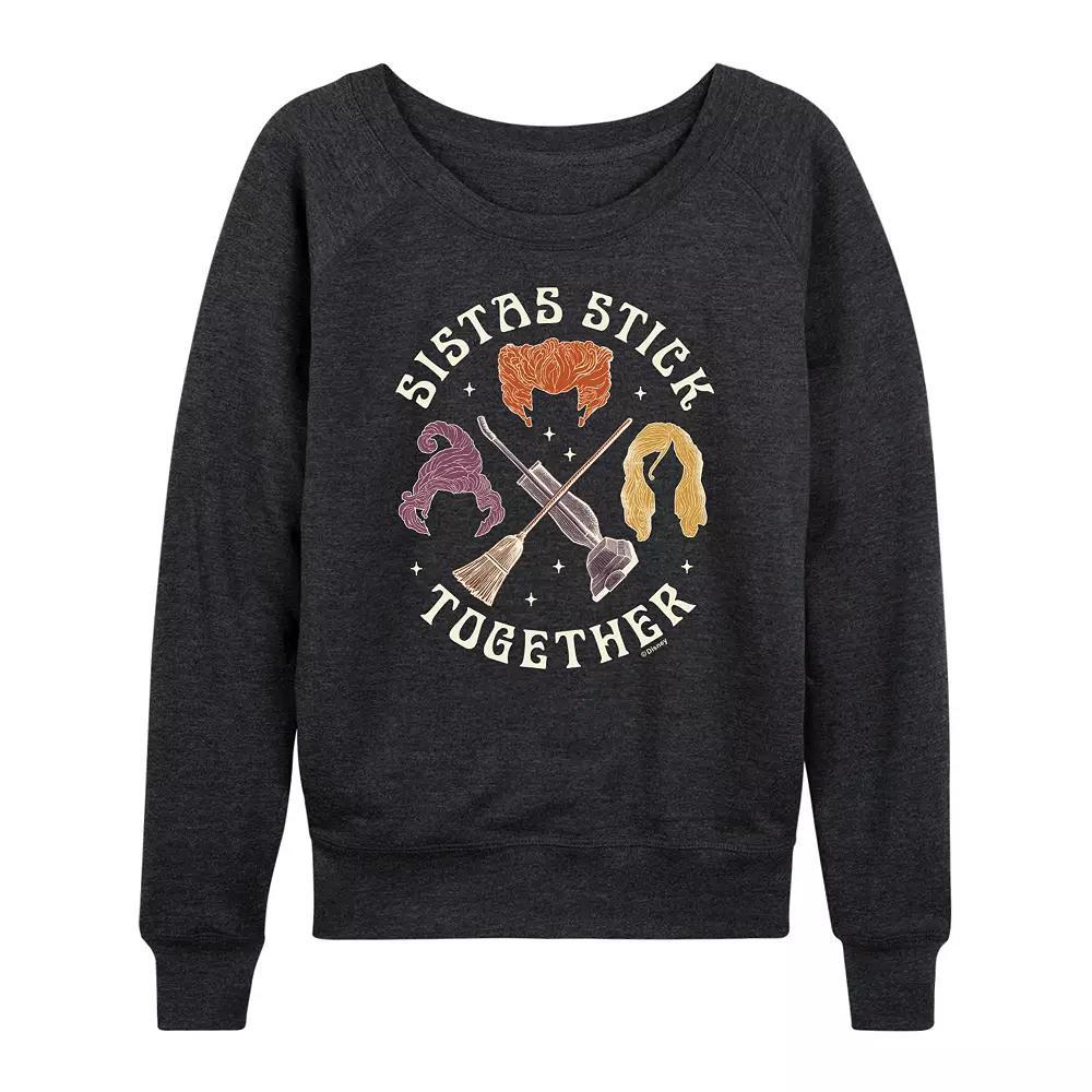 Disney's Hocus Pocus Women's Stick Together French Terry Long Sleeve Tee,  Product Image