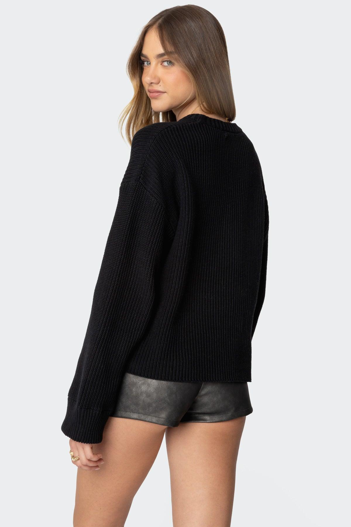 Marleen Oversized Knit Sweater Product Image